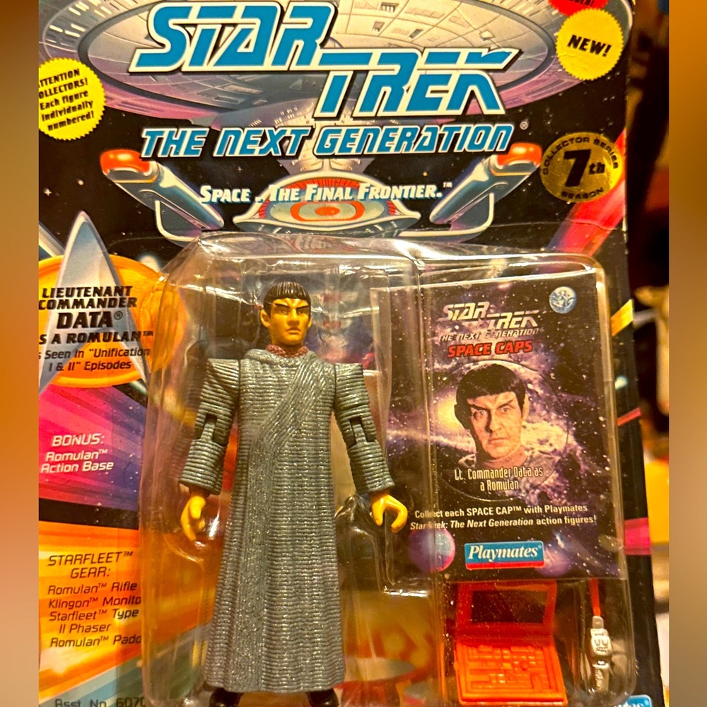 Vintage Playmate Commander Data Disguised As Romulan ~ Mint In Box